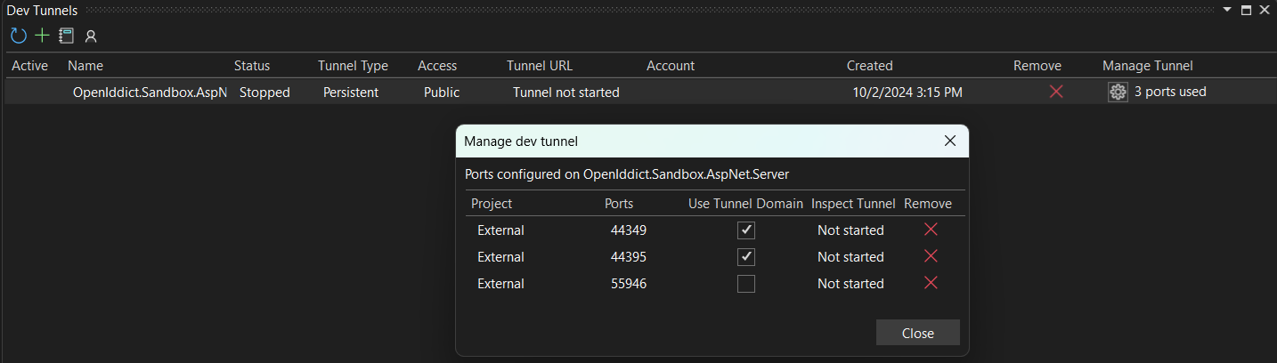 Microsoft dev tunnels